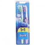 Зубная щетка, oral-b (Орал-би) 3Д Уайт отбеливание средней жесткости +Бонус 1+1